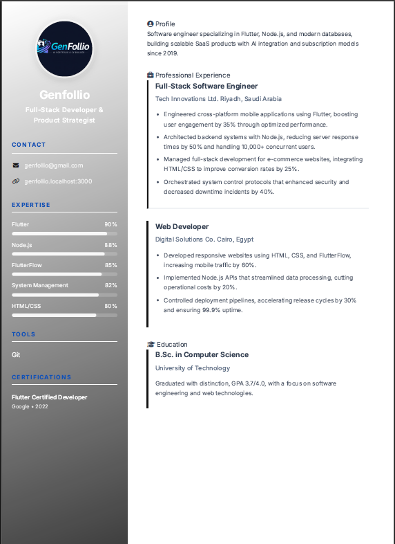 CV Template 8